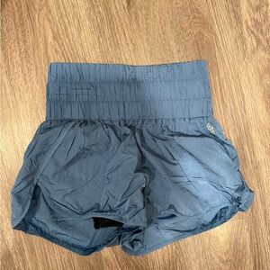 FP Movement blue high-waisted shorts